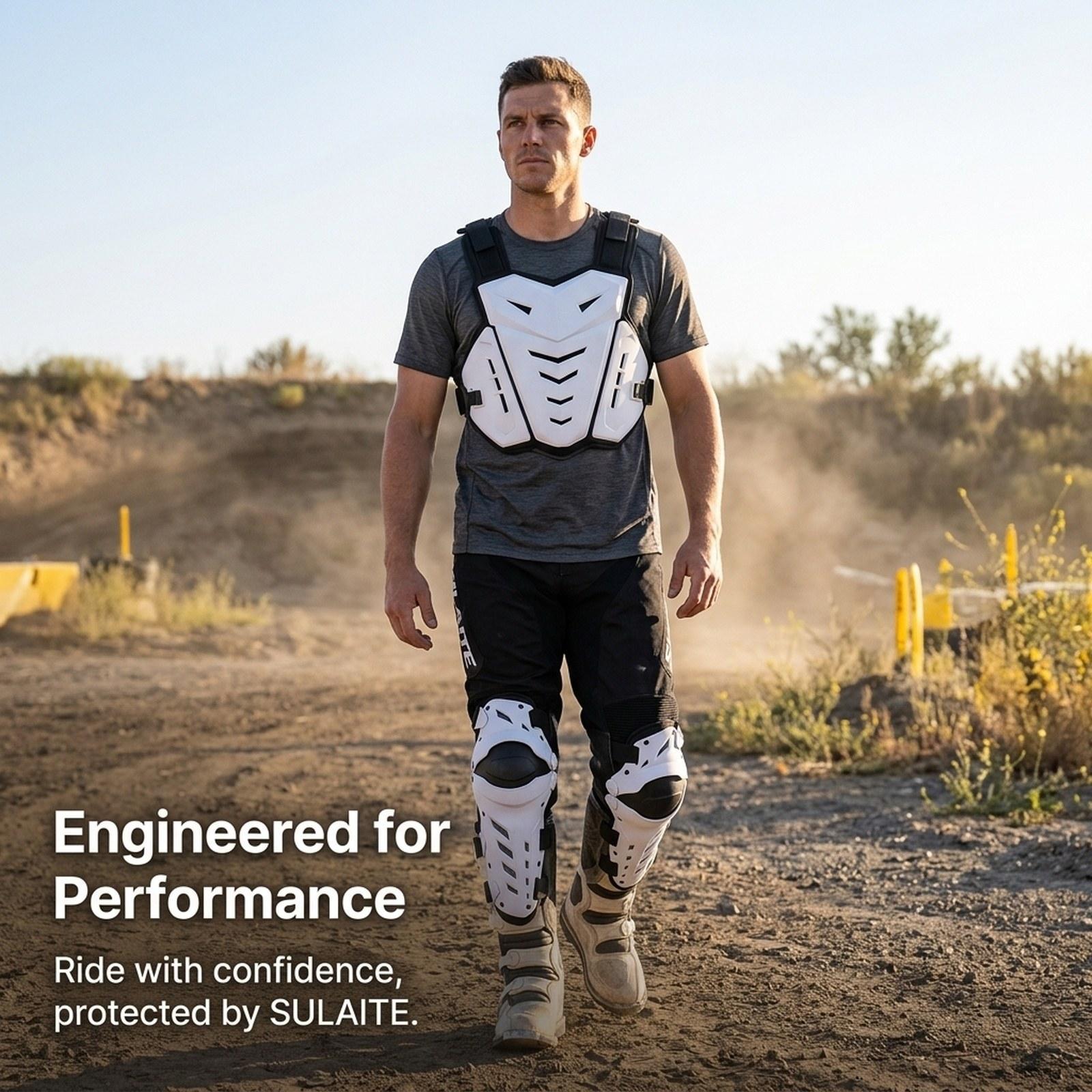 Motorcycle Gear Mens - Cooling Chest Vest and Padded Knee