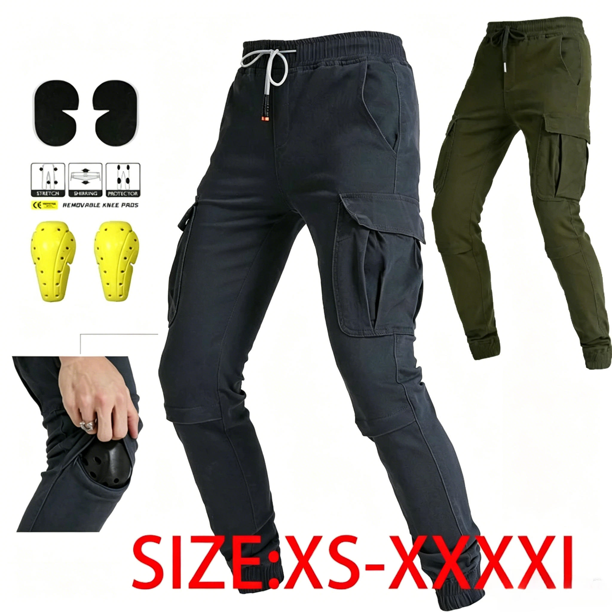 Motorcycle Gear Mens - Motorcycle Pants Tear Resistant Moto Protection