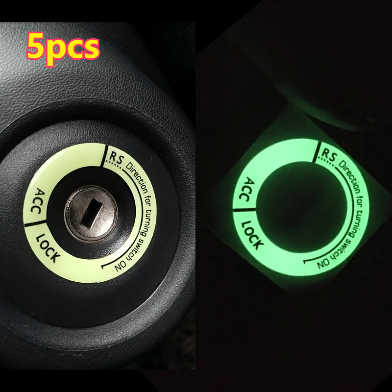 Motorcycle Gear Auto - 5pcs Luminous Sticker Rings for Car