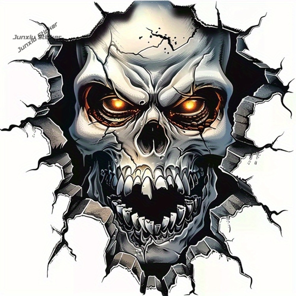 3D Skull Decoration - with Glo - Motorcycle Gear Pattern ulasan dan harga