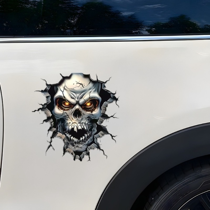 3D Skull Decoration - with Glo - Motorcycle Gear Pattern ulasan dan harga