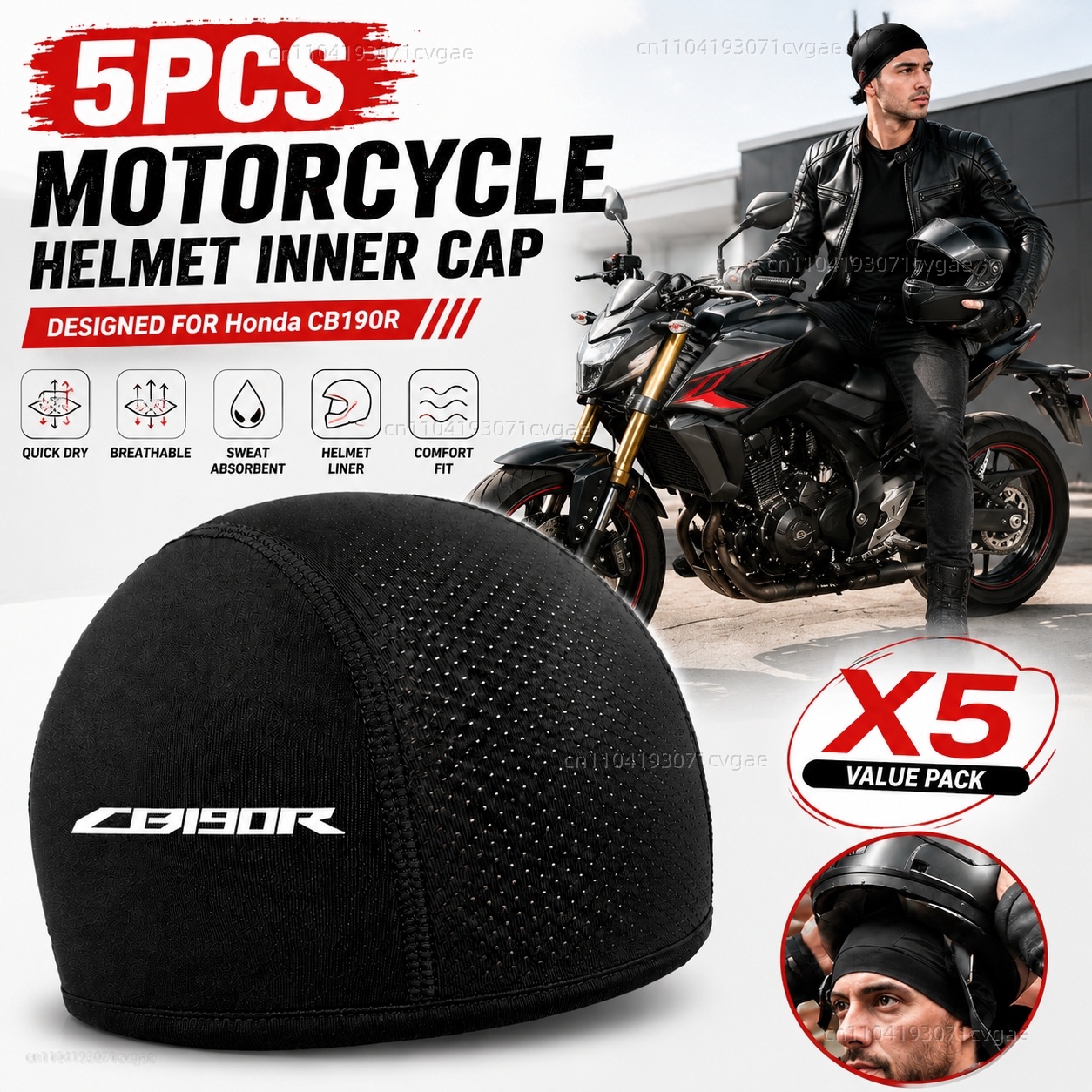 5pcs Motorcycle Helmet Inner C - Motorcycle Gear Mens ulasan dan harga