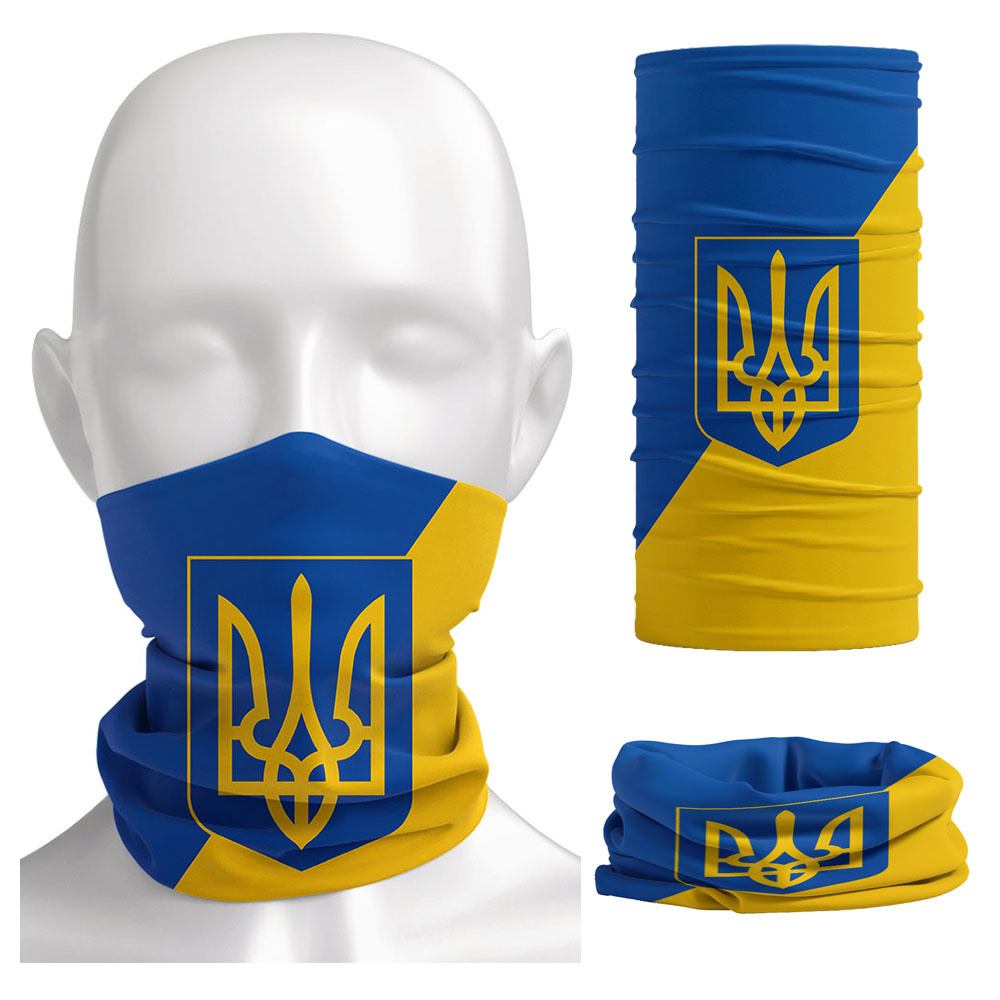 Ukraine Flag Pattern Bandana H - Motorcycle Gear Pattern ulasan dan harga
