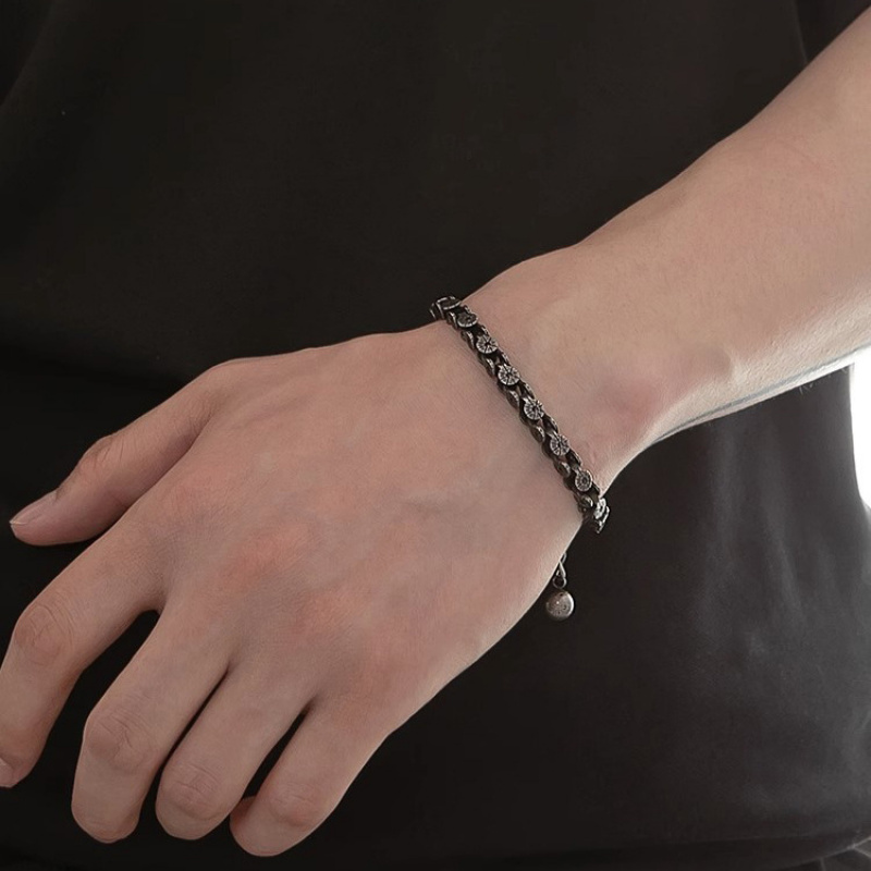 Stainless Steel Bracelet Men G - Motorcycle Gear Pattern ulasan dan harga