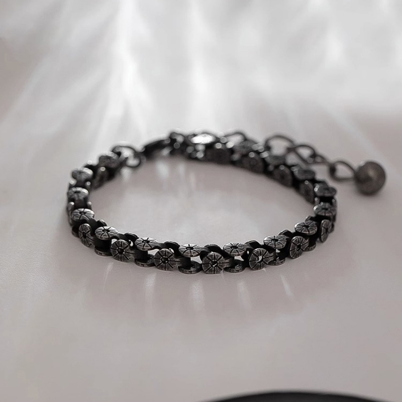 Stainless Steel Bracelet Men G - Motorcycle Gear Pattern ulasan dan harga