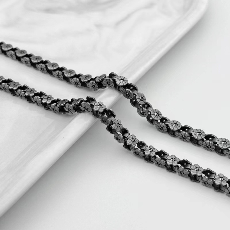 Stainless Steel Bracelet Men G - Motorcycle Gear Pattern ulasan dan harga