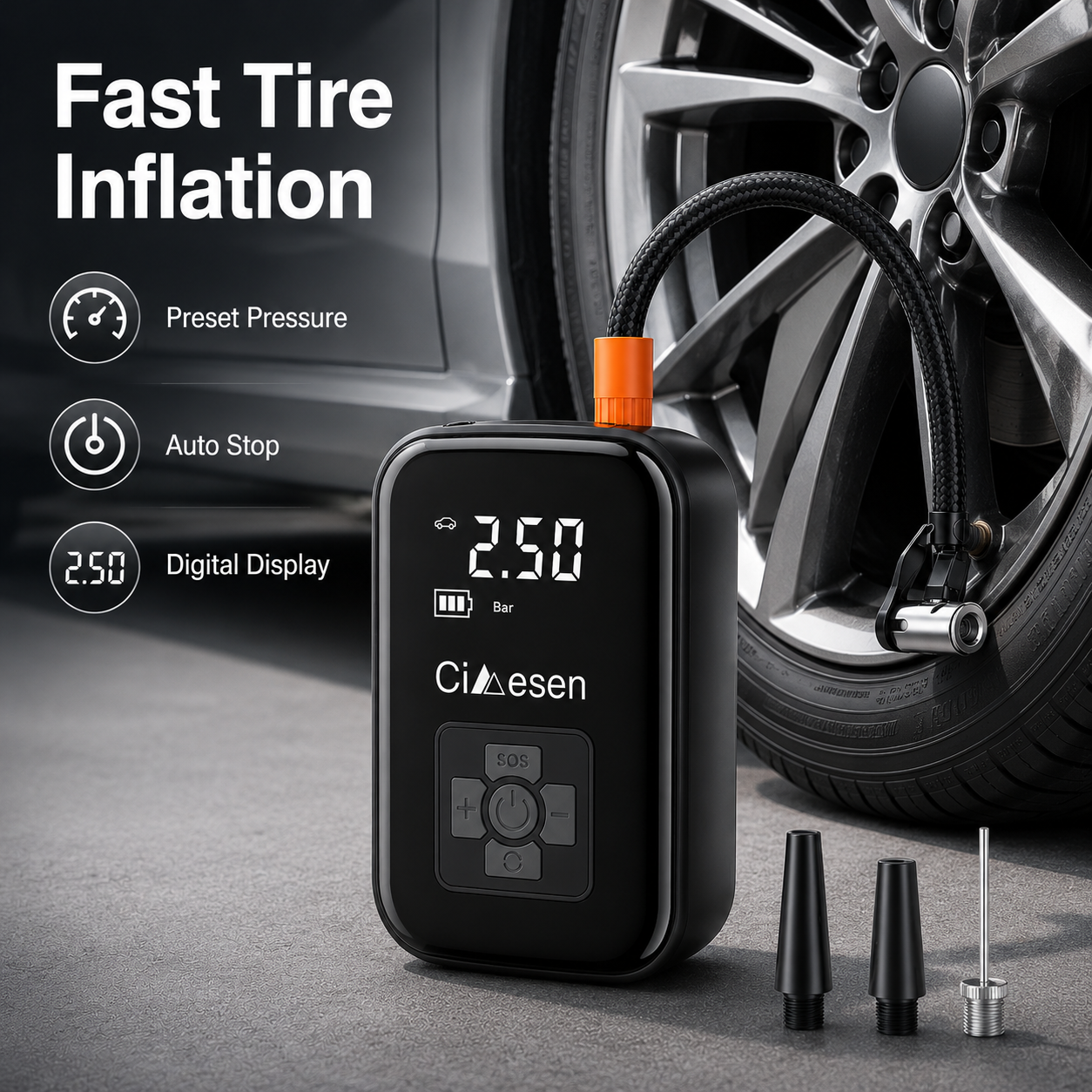 Portable Cordless Tire Inflato - Motorcycle Gear Auto ulasan dan harga