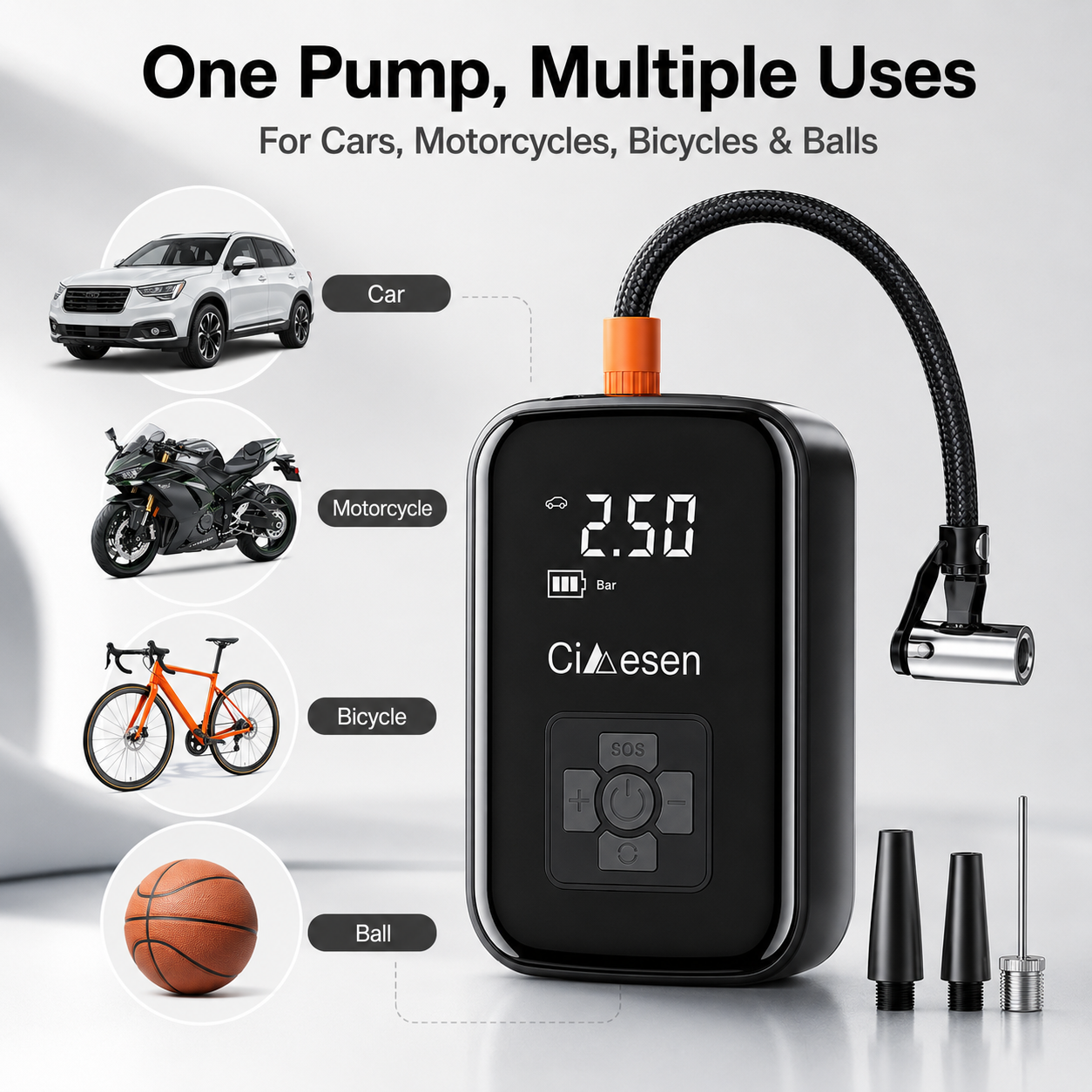 Portable Cordless Tire Inflato - Motorcycle Gear Auto ulasan dan harga