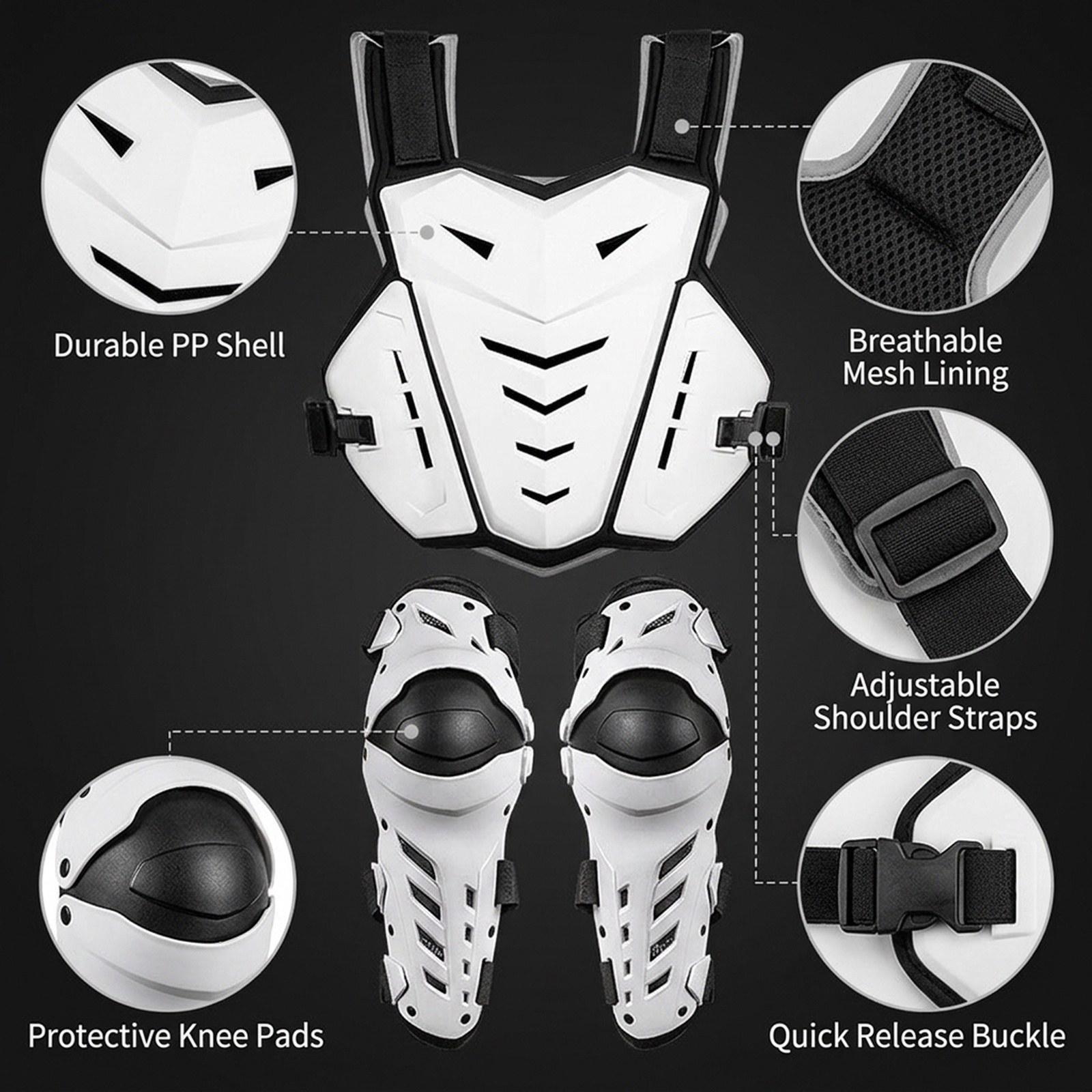 Ergonomic Chest Protector Knee - Motorcycle Gear Mens ulasan dan harga